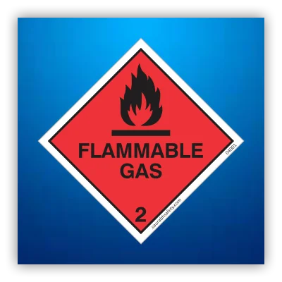 Flammable Gas Sign